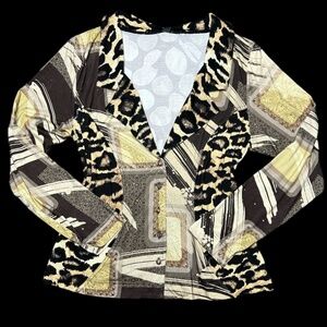 Womens blouses Eva. Claudi Size XL animal Print Long Sleeve